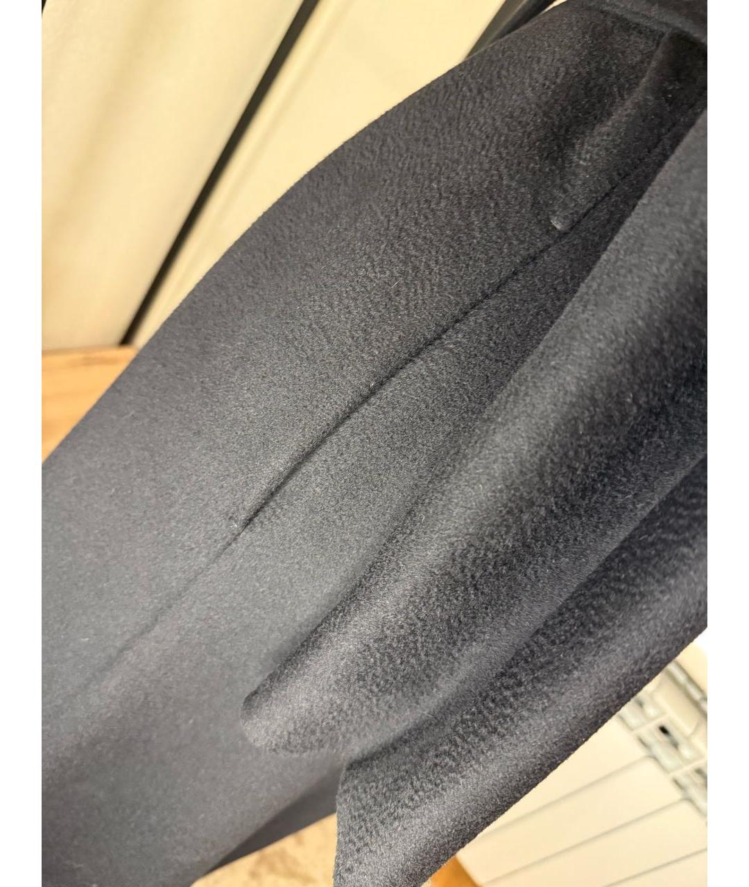 MAX MARA STUDIO Черное шерстяное пальто, фото 2