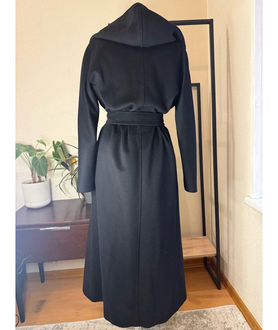 MAX MARA STUDIO Черное шерстяное пальто, фото 4