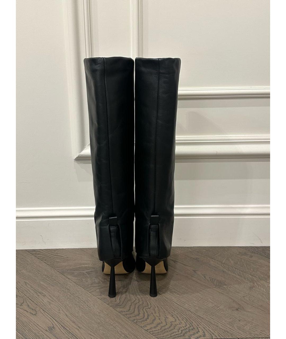 GIABORGHINI Черные кожаные сапоги, фото 4