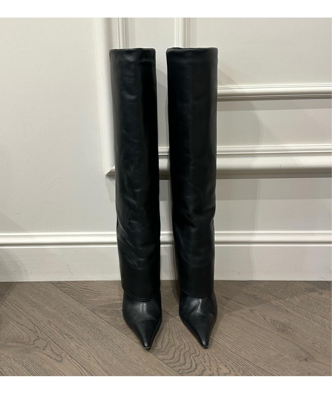 GIABORGHINI Черные кожаные сапоги, фото 2