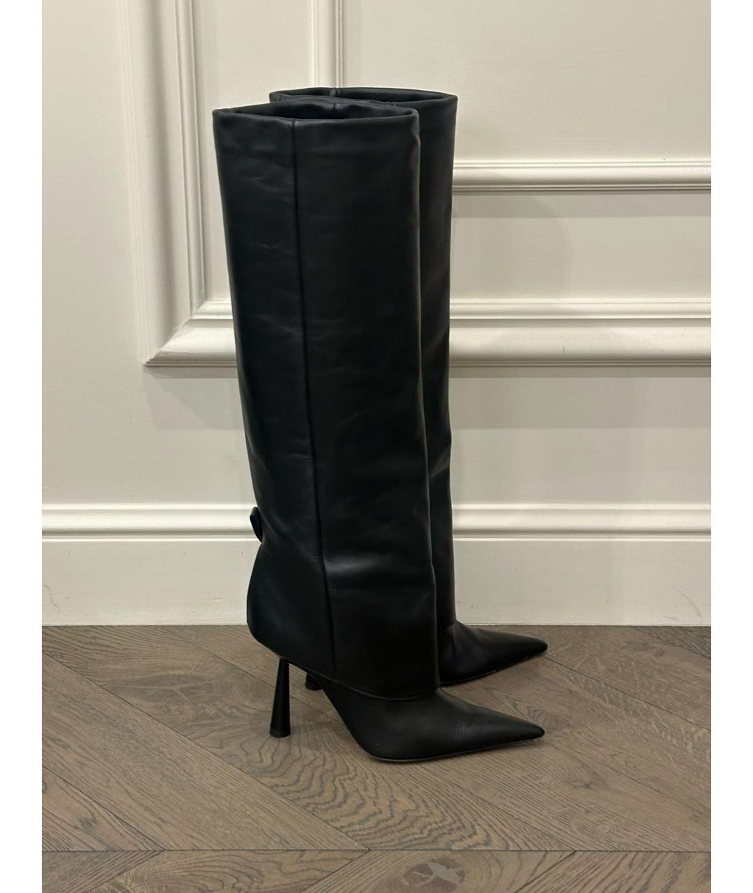 GIABORGHINI Черные кожаные сапоги, фото 6