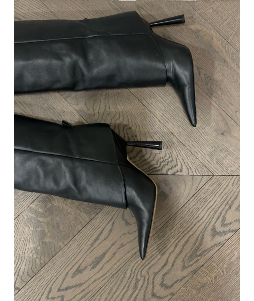 GIABORGHINI Черные кожаные сапоги, фото 5