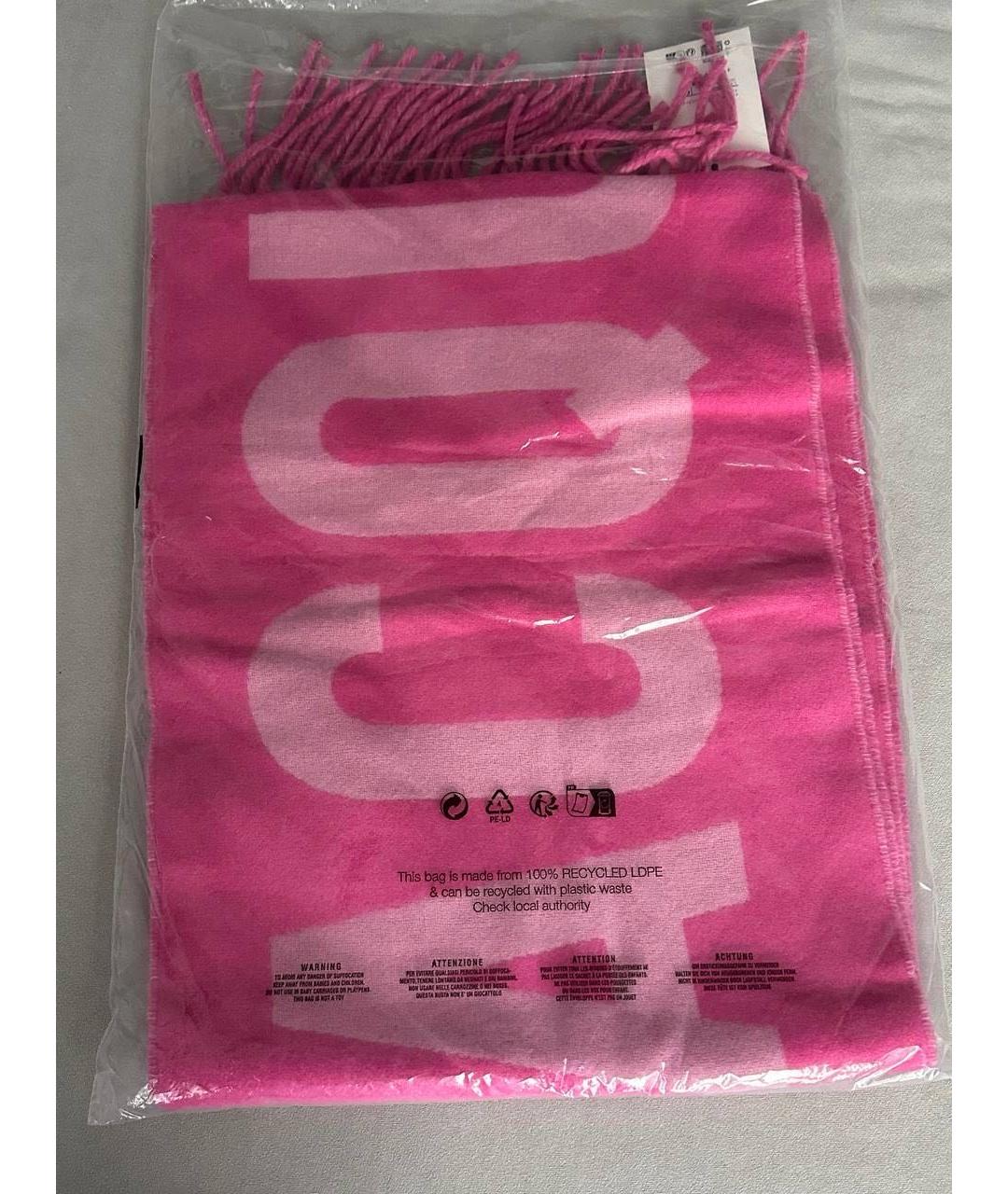 JACQUEMUS Розовый шерстяной шарф, фото 4