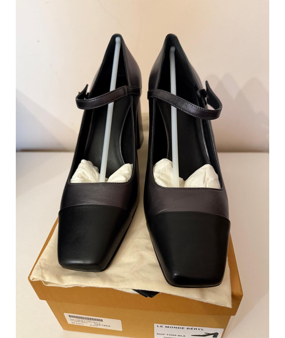 LE MONDE BERYL Черные кожаные туфли, фото 2