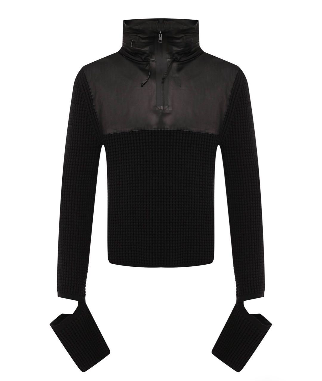 BOTTEGA VENETA Черный кожаный джемпер / свитер, фото 1