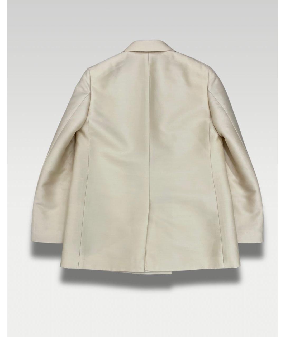 JIL SANDER Бежевый шерстяной жакет/пиджак, фото 2