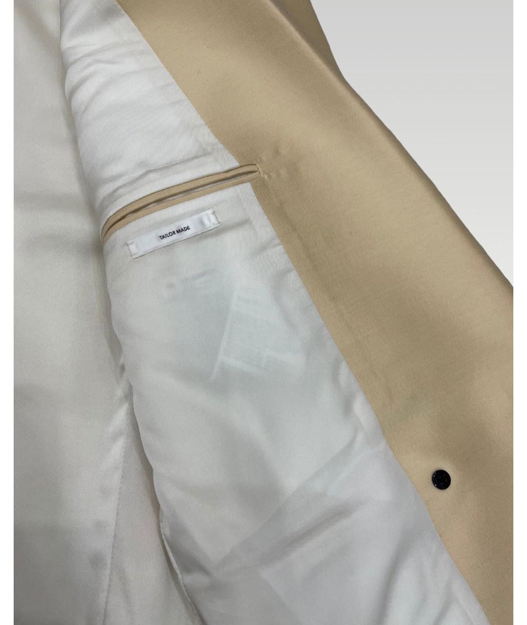 JIL SANDER Бежевый шерстяной жакет/пиджак, фото 4