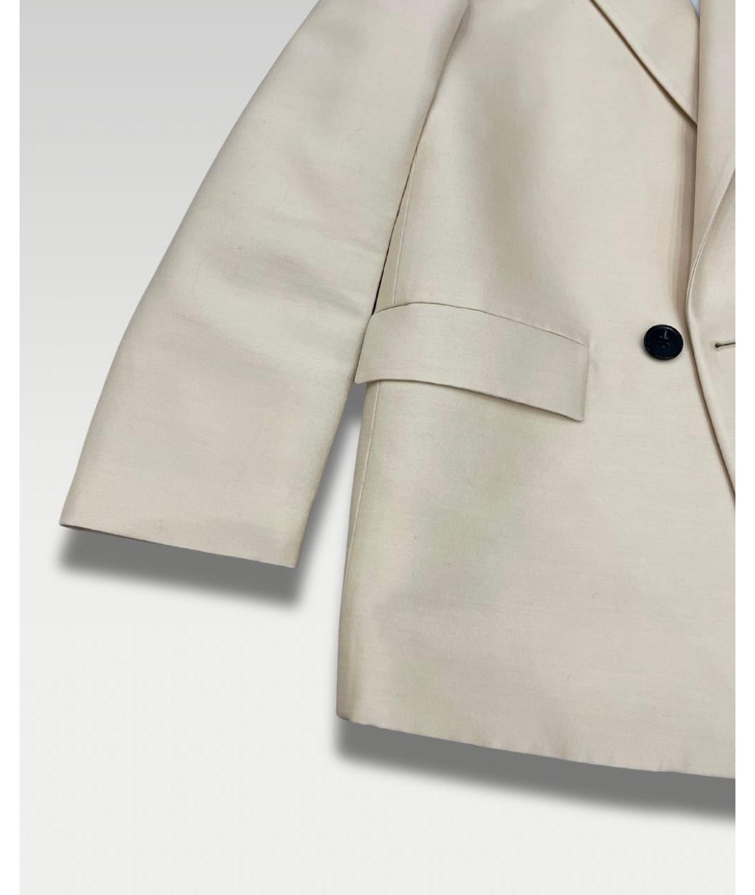 JIL SANDER Бежевый шерстяной жакет/пиджак, фото 5