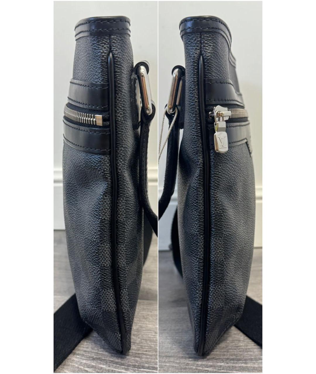 LOUIS VUITTON Антрацитовая сумка на плечо, фото 3