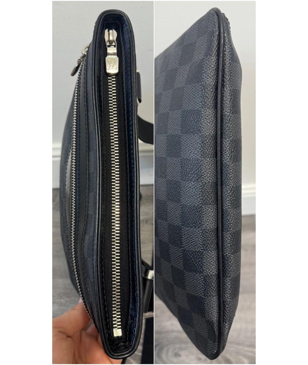 LOUIS VUITTON Антрацитовая сумка на плечо, фото 4