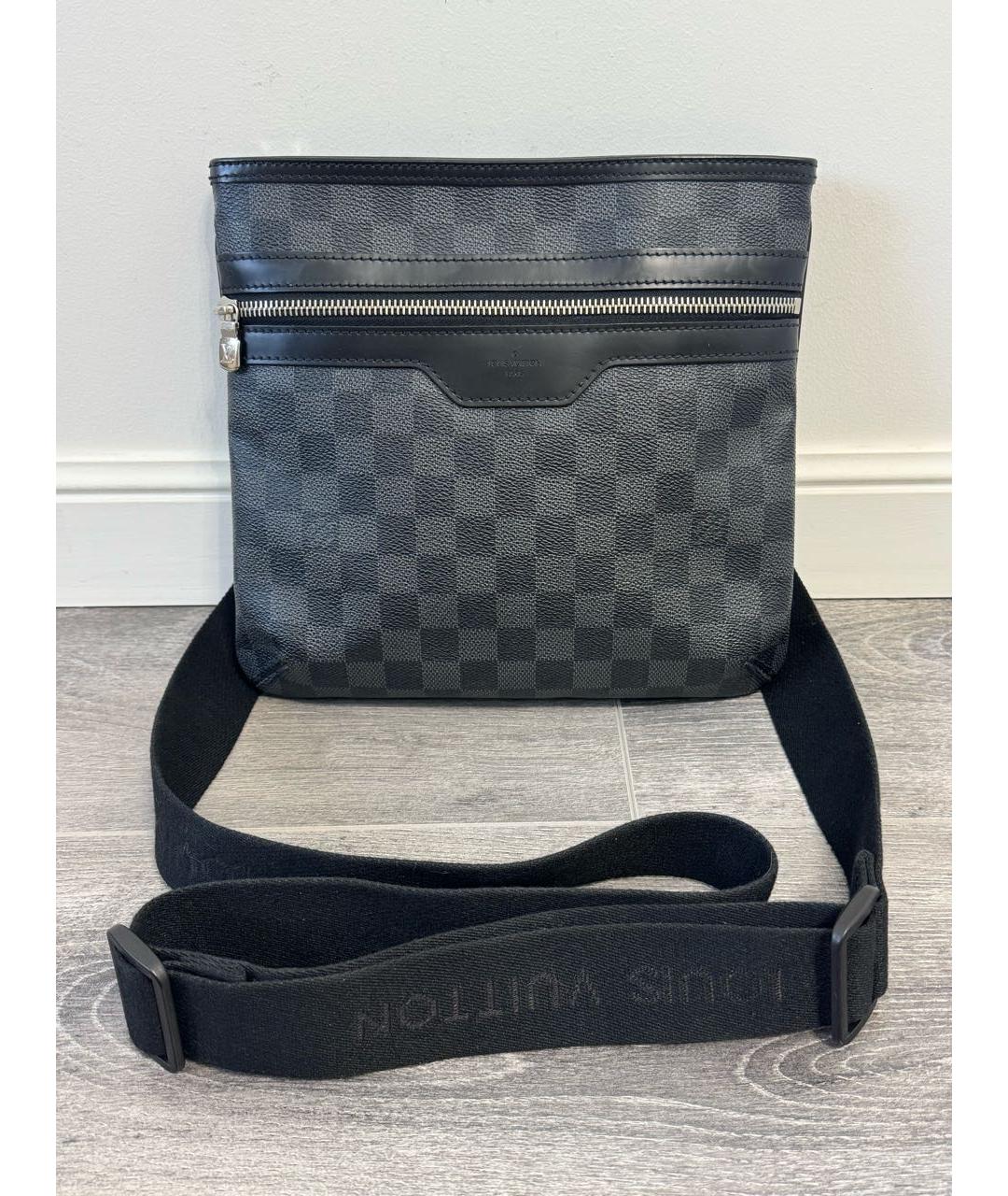 LOUIS VUITTON Антрацитовая сумка на плечо, фото 9