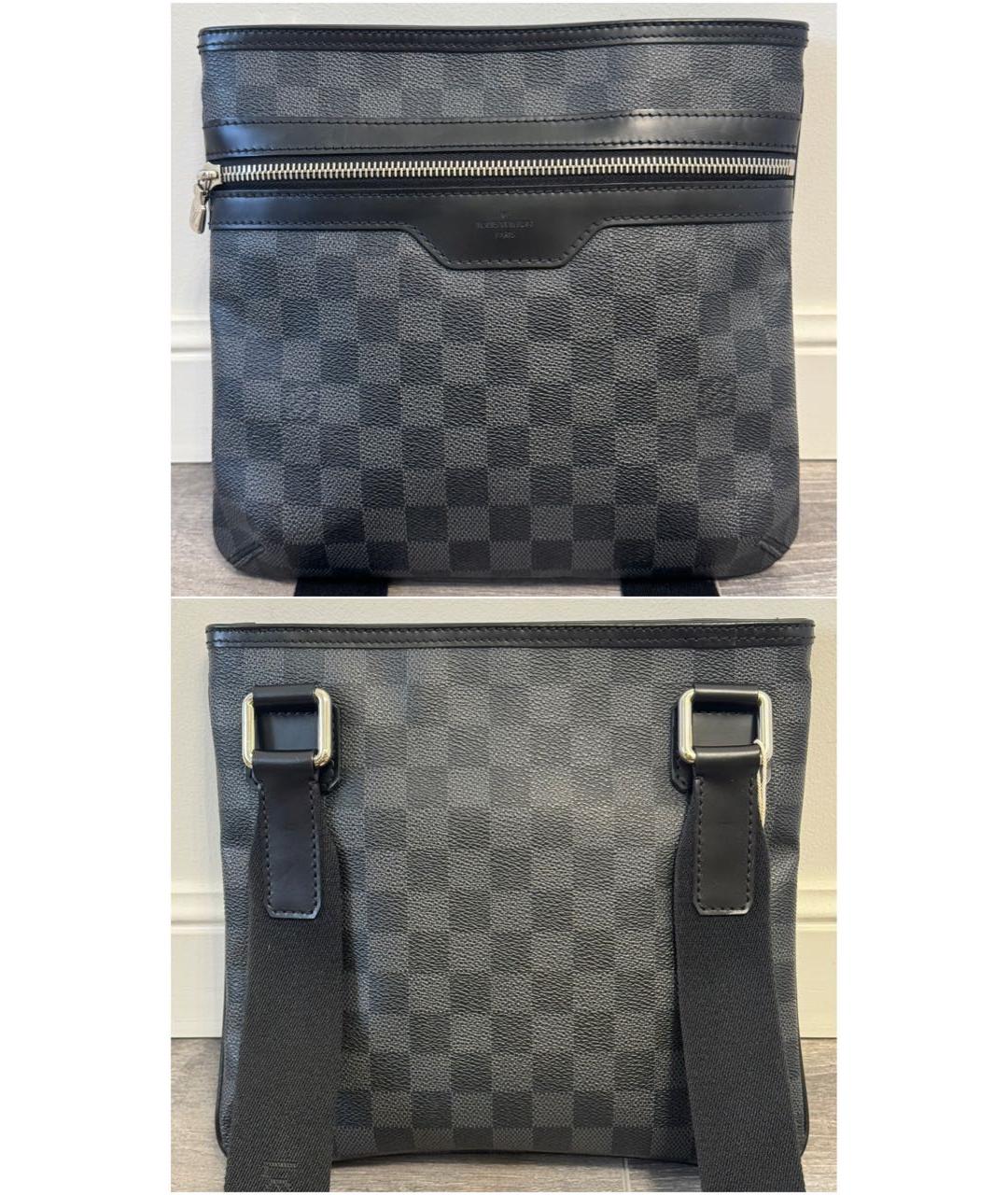 LOUIS VUITTON Антрацитовая сумка на плечо, фото 2