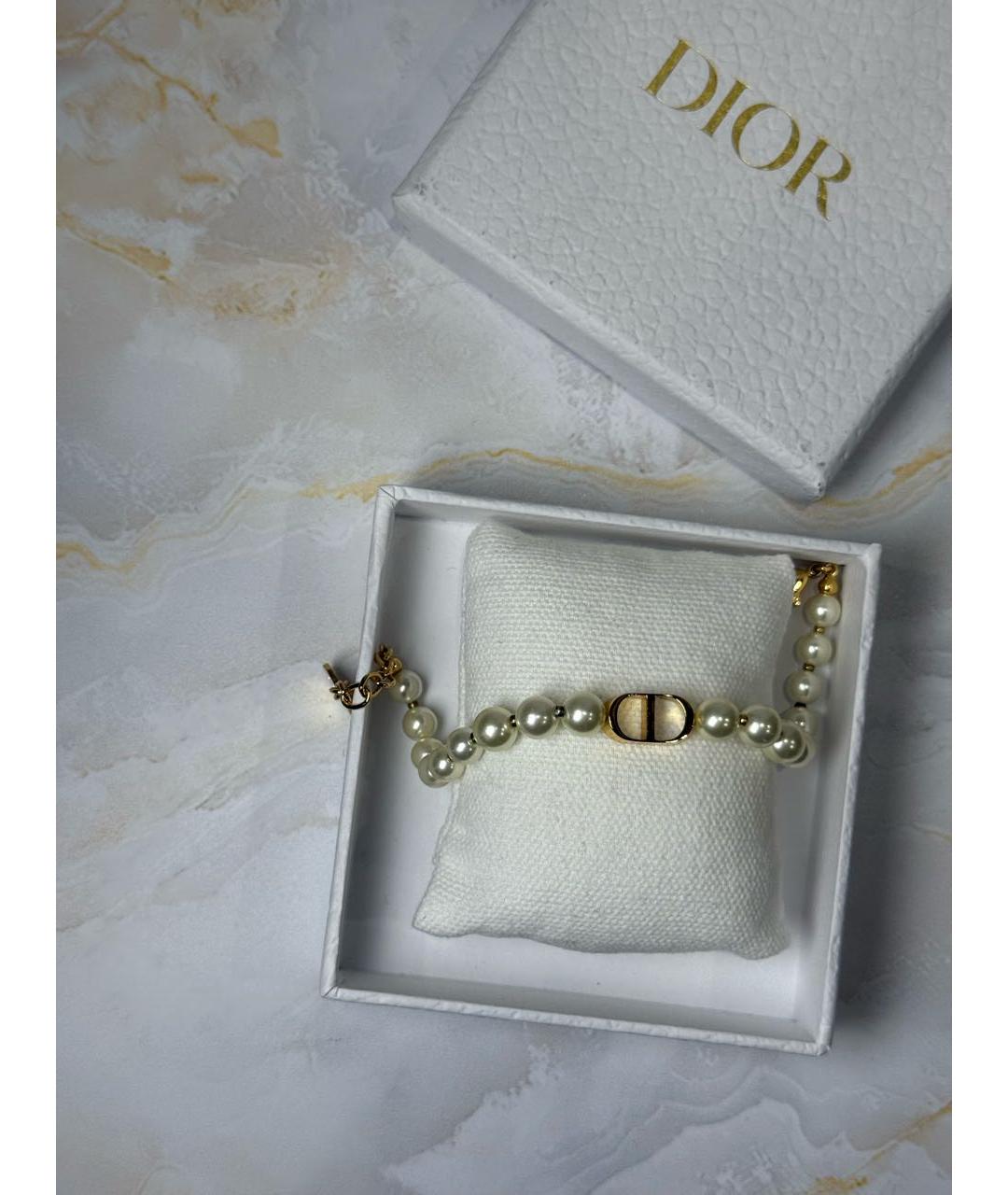 CHRISTIAN DIOR Золотой металлический браслет, фото 8