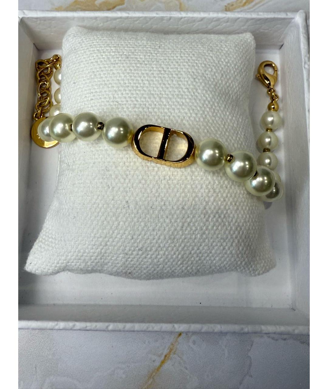 CHRISTIAN DIOR Золотой металлический браслет, фото 7