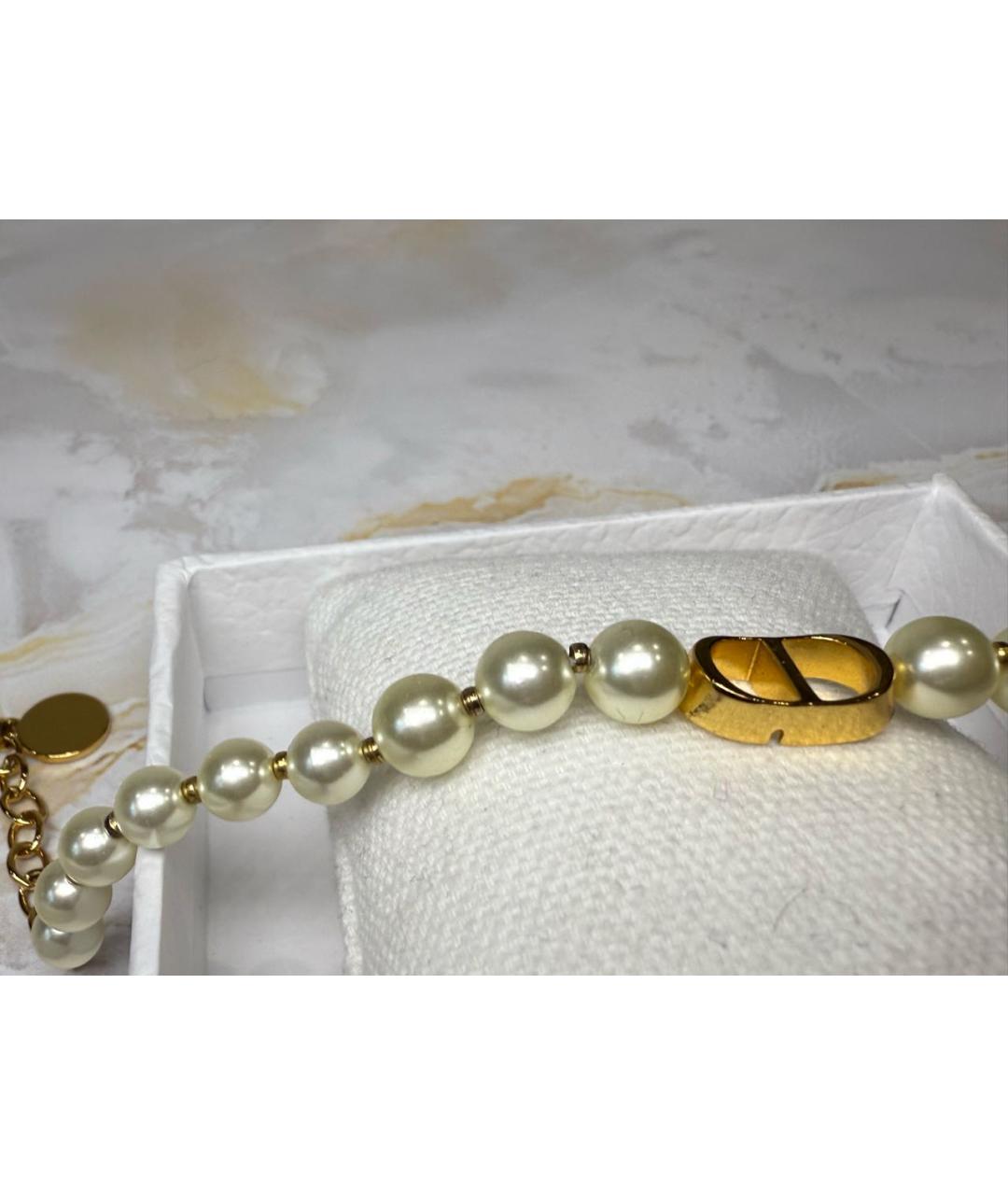 CHRISTIAN DIOR Золотой металлический браслет, фото 5