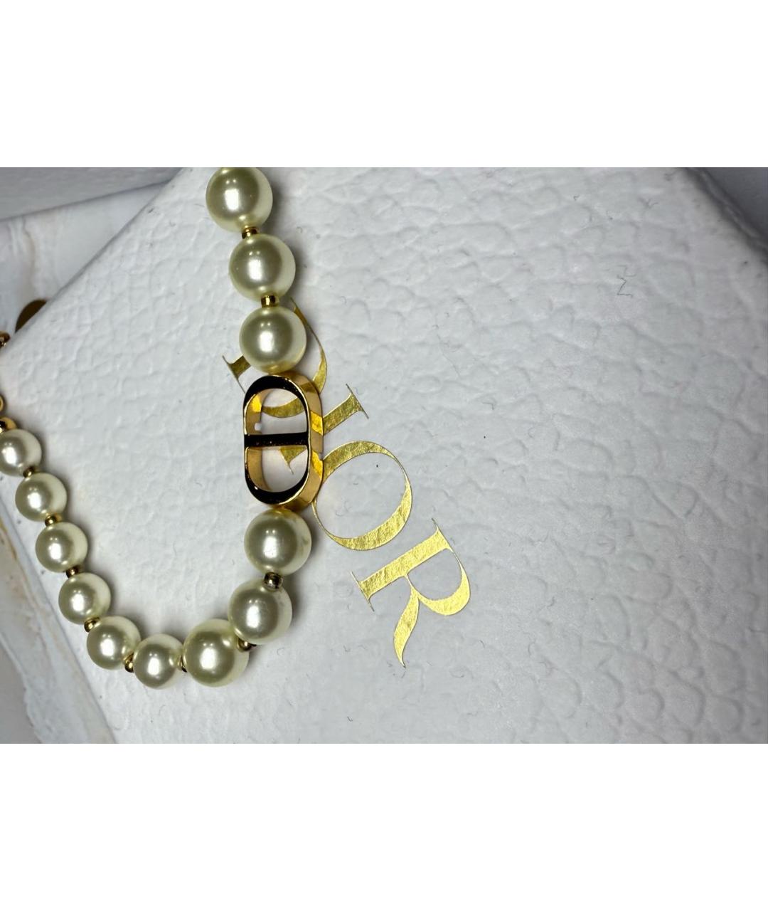 CHRISTIAN DIOR Золотой металлический браслет, фото 2