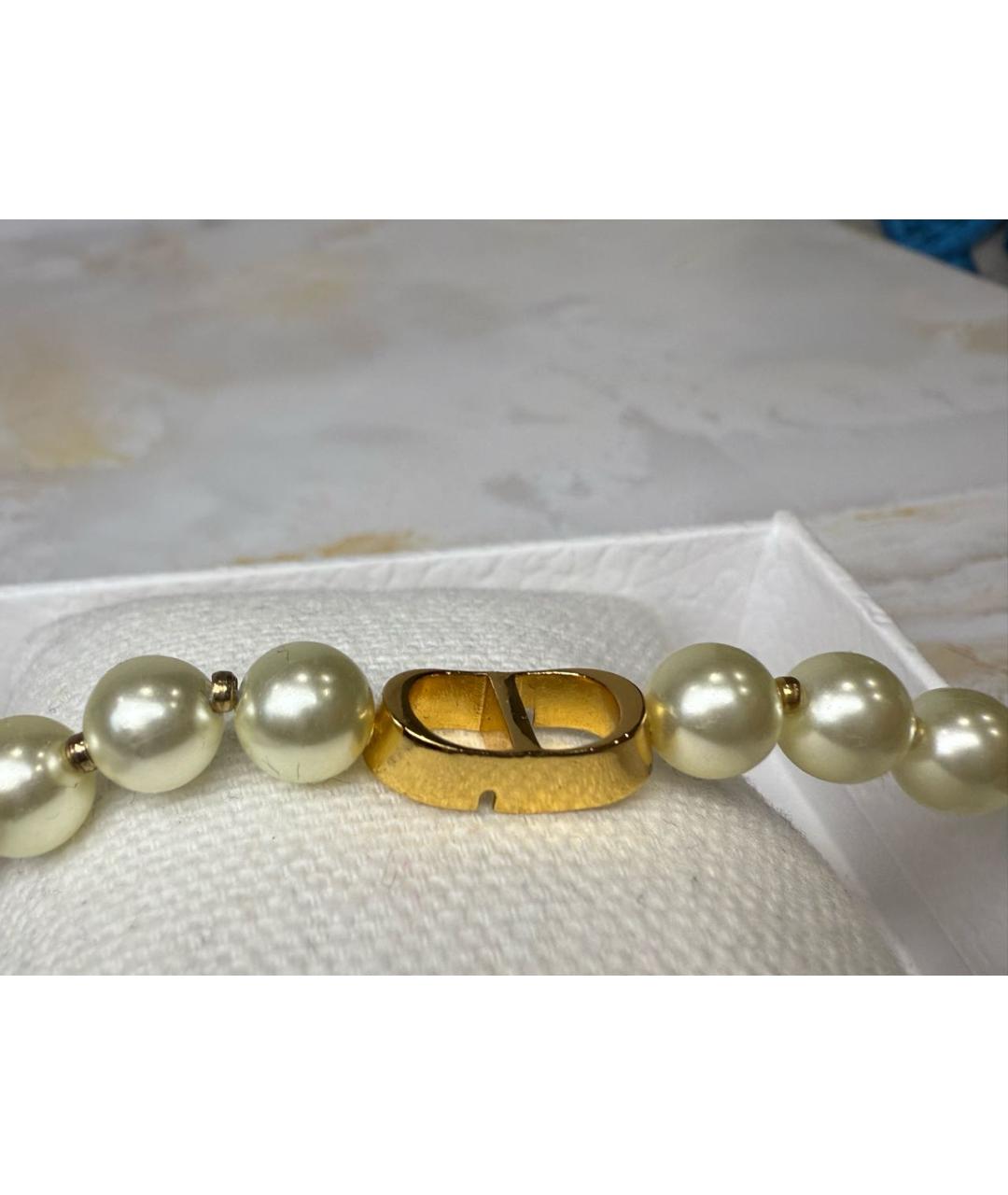 CHRISTIAN DIOR Золотой металлический браслет, фото 3