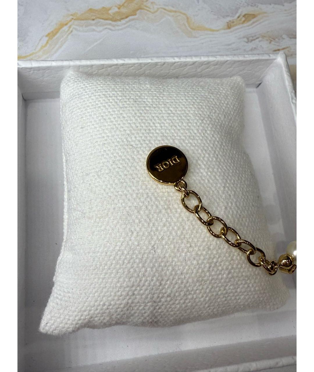 CHRISTIAN DIOR Золотой металлический браслет, фото 4