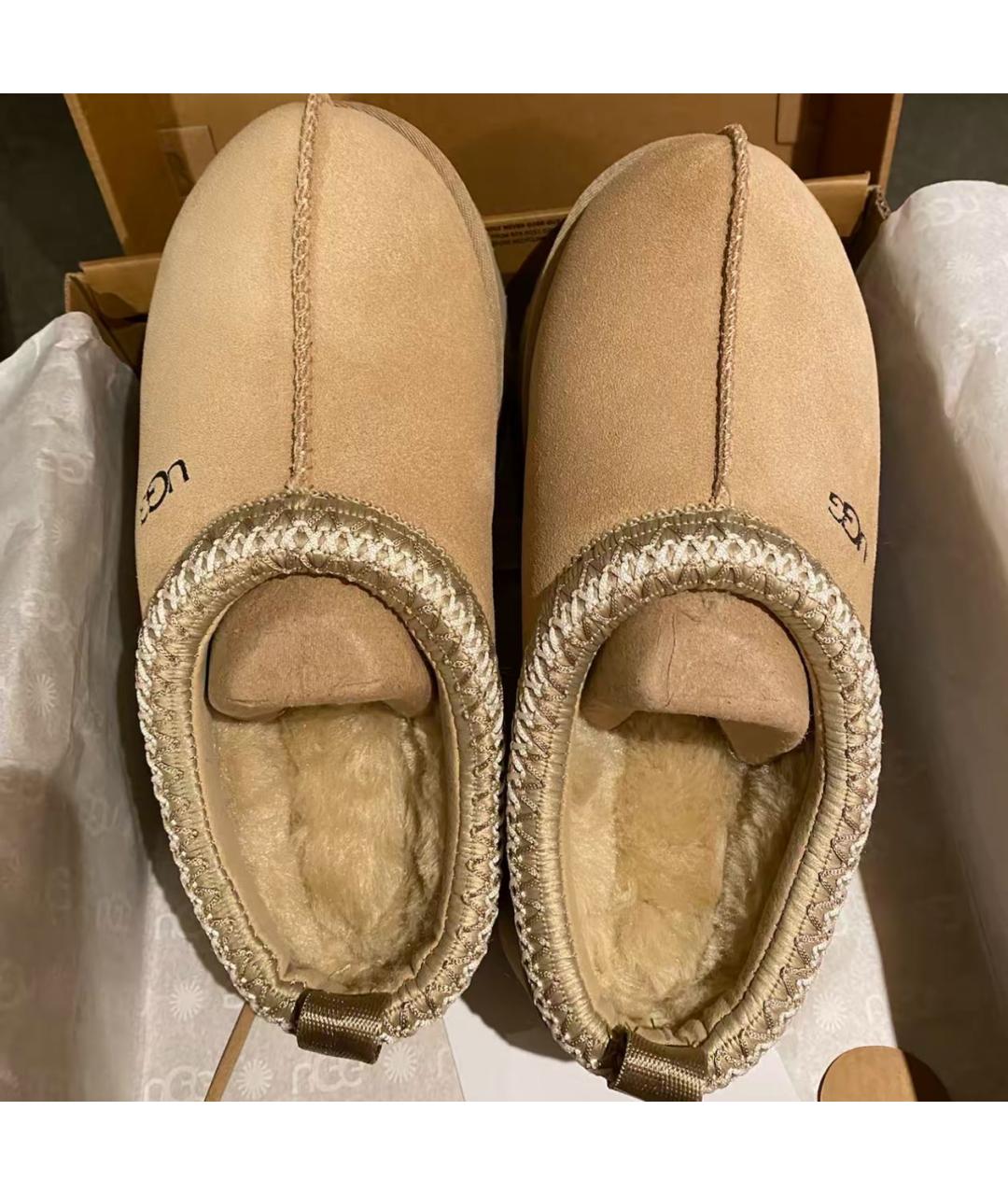 UGG AUSTRALIA Бежевые замшевые сабо, фото 4