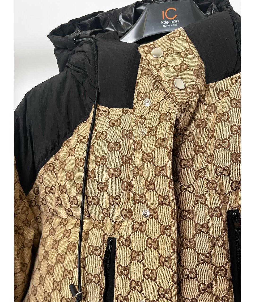 GUCCI Оранжевый полиамидовый пуховик, фото 4