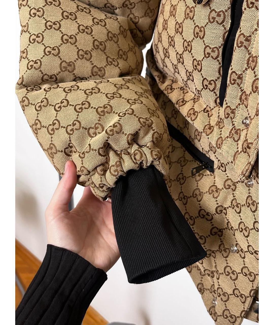 GUCCI Оранжевый полиамидовый пуховик, фото 5