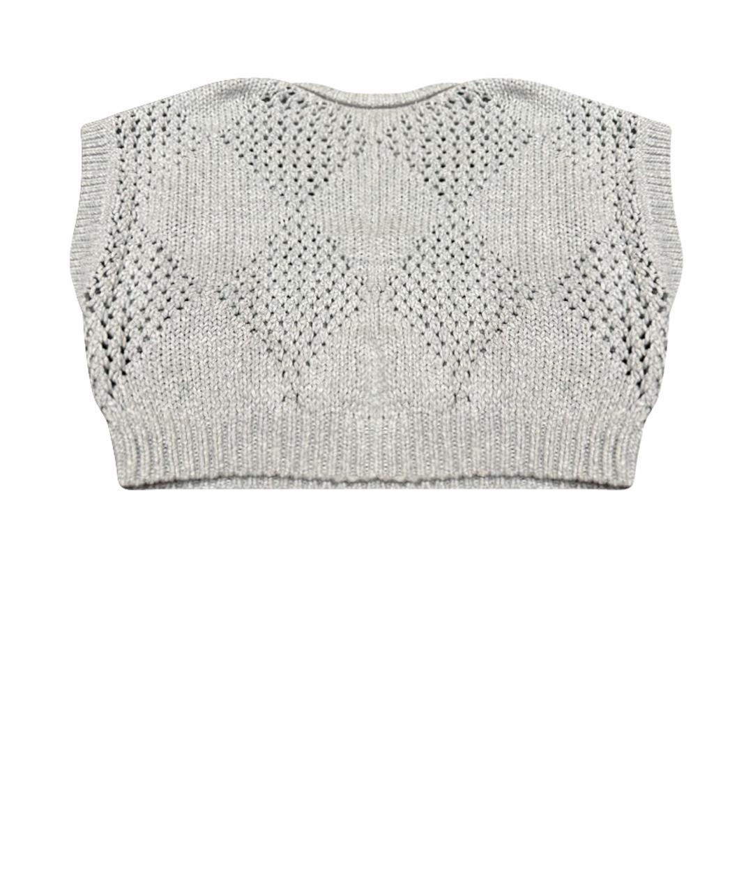 BRUNELLO CUCINELLI Серая хлопковая жилетка, фото 1