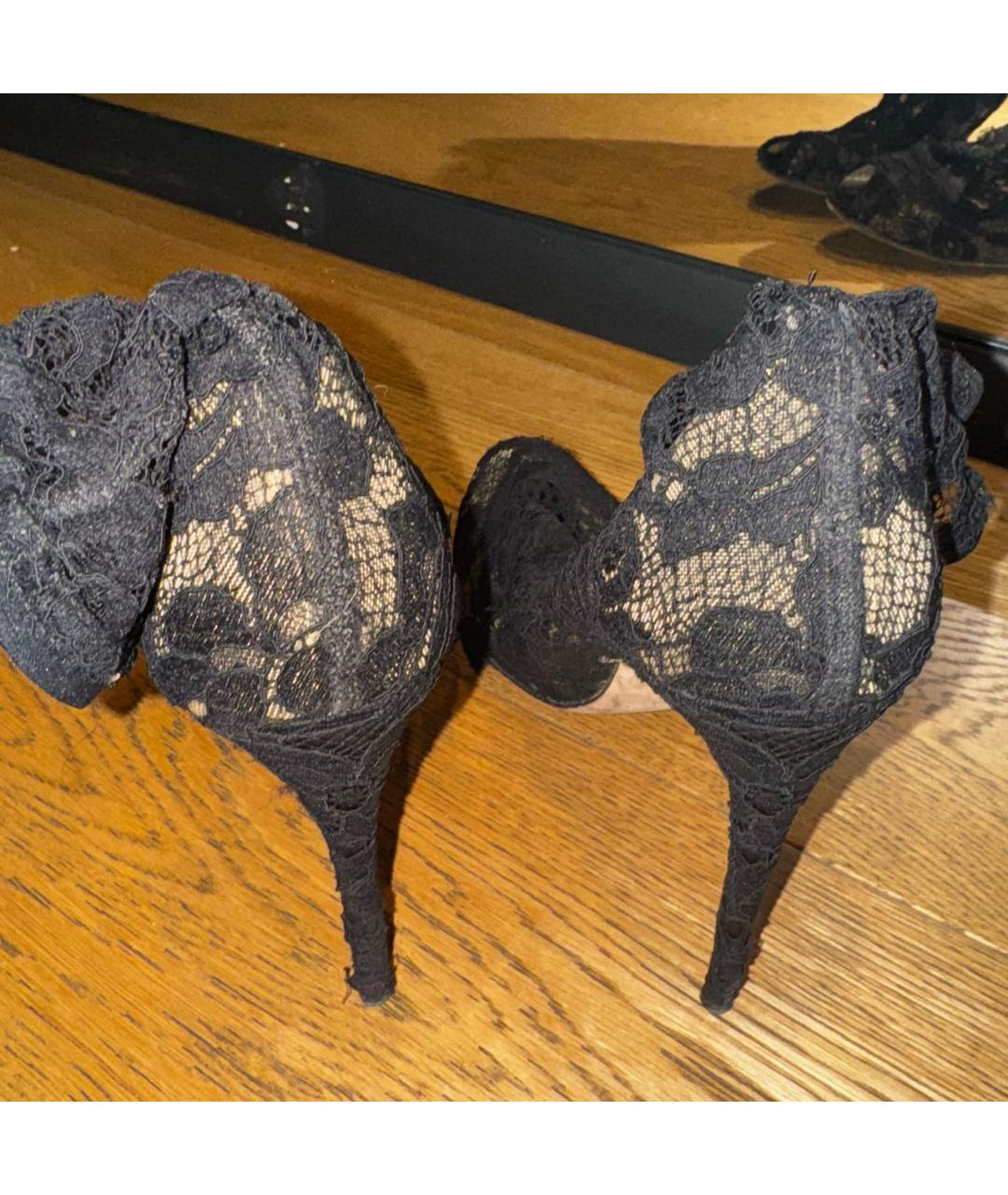 DOLCE&GABBANA Черные текстильные туфли, фото 7