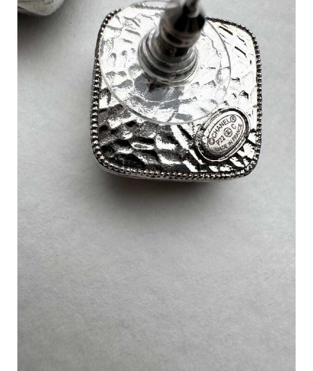 CHANEL Черные металлические серьги, фото 4