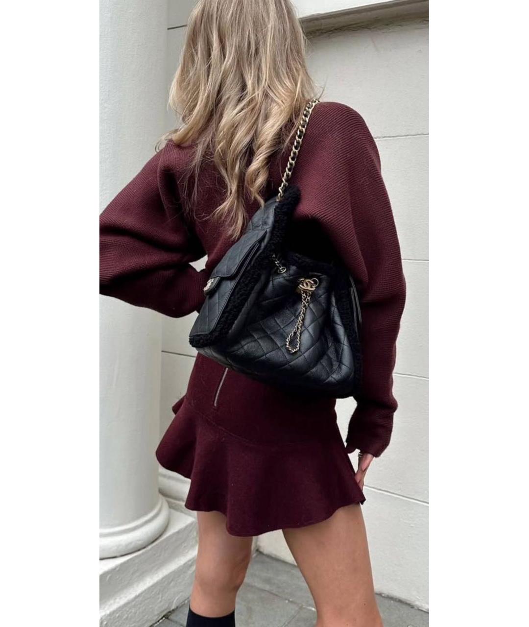 CHANEL Черная кожаная сумка тоут, фото 3