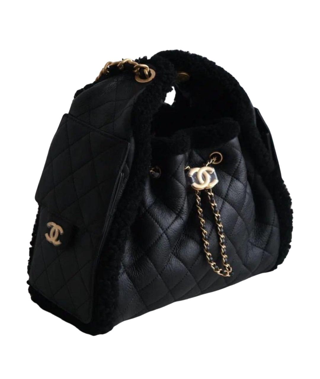 CHANEL Черная кожаная сумка тоут, фото 1