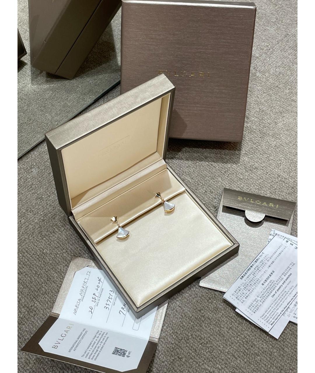 BVLGARI Золотые серьги из розового золота, фото 2