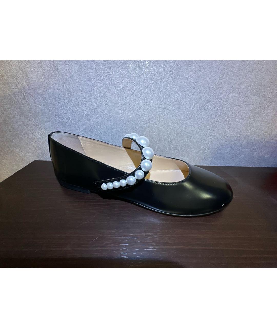 MACH&MACH Черные кожаные балетки, фото 8