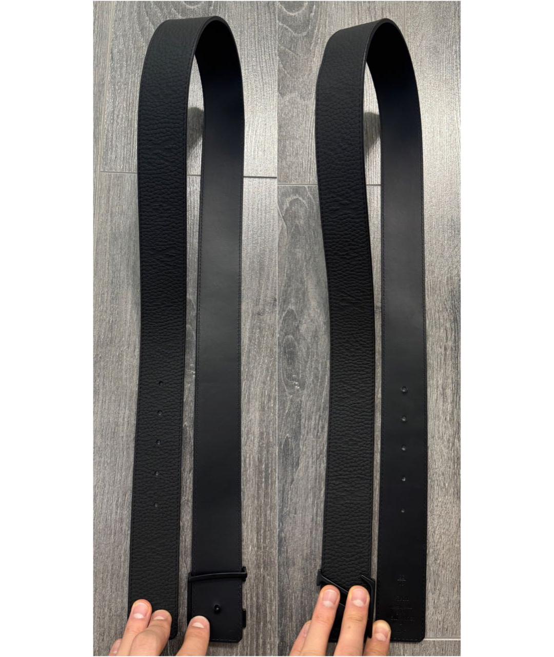LOUIS VUITTON Черный кожаный ремень, фото 5