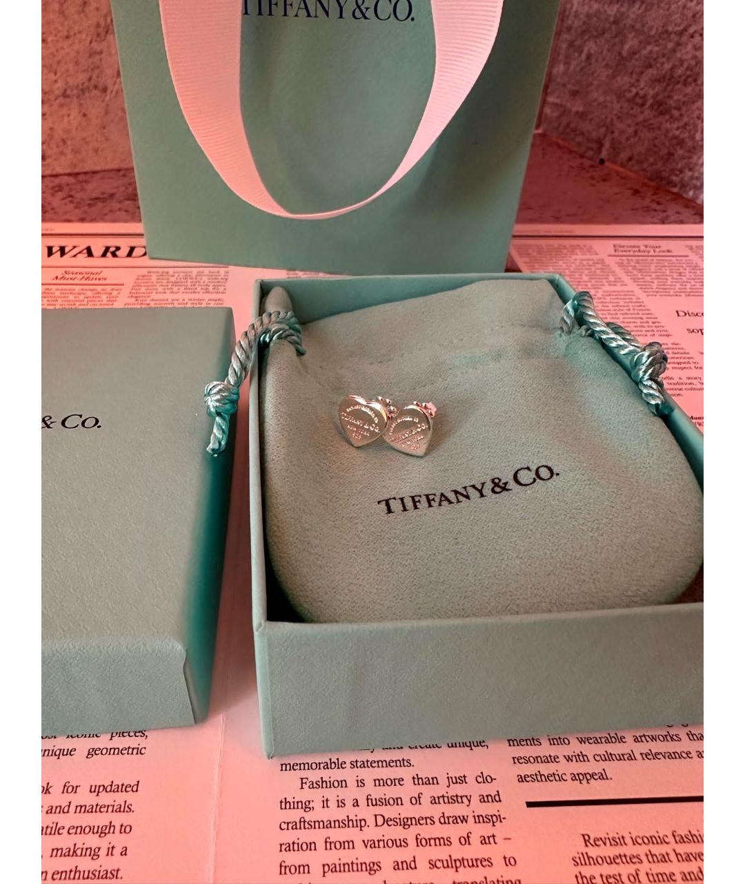 TIFFANY&CO Серебряные серебряные серьги, фото 4