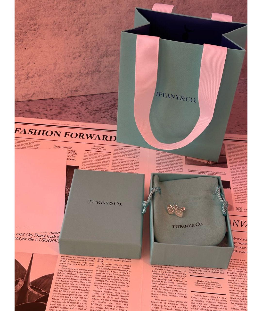 TIFFANY&CO Серебряные серебряные серьги, фото 3