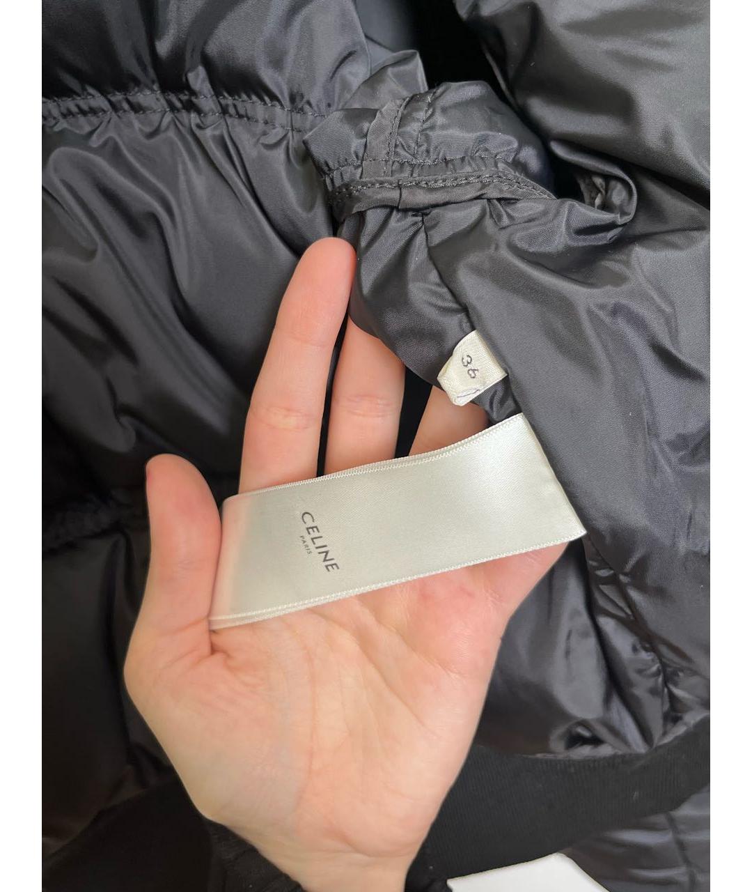 CELINE Черный полиамидовый пуховик, фото 6