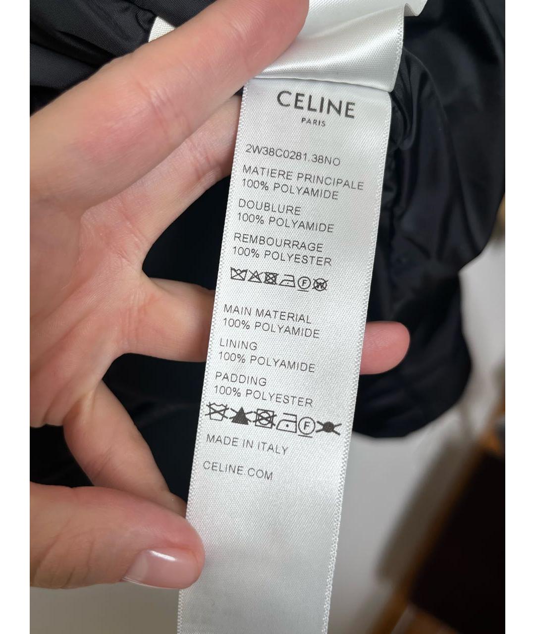 CELINE Черный полиамидовый пуховик, фото 7