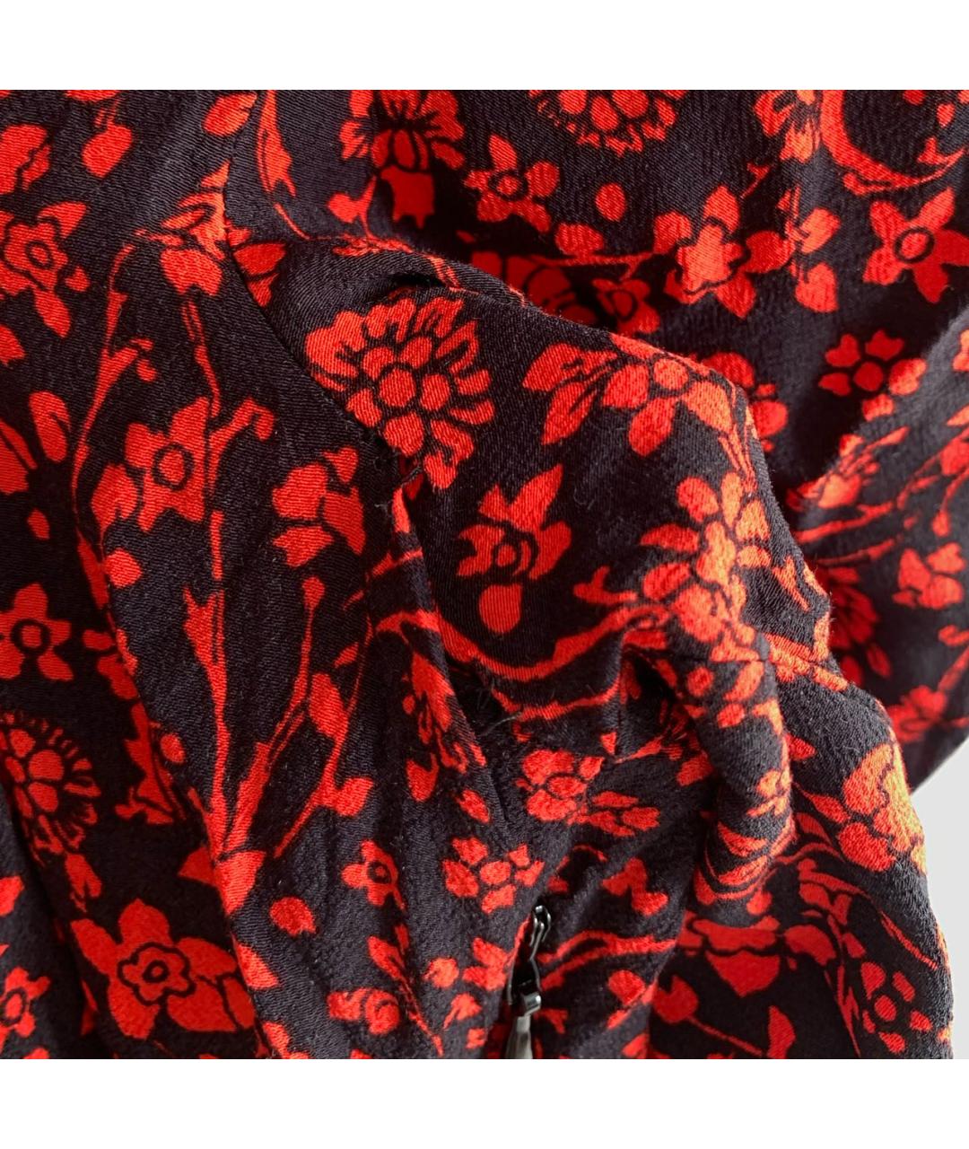 MAJE Красное вискозное повседневное платье, фото 8