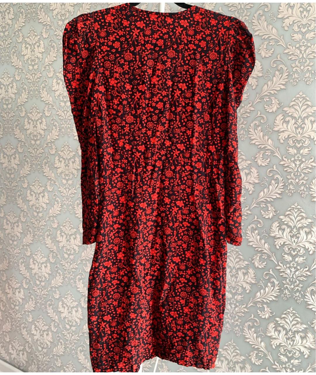 MAJE Красное вискозное повседневное платье, фото 6