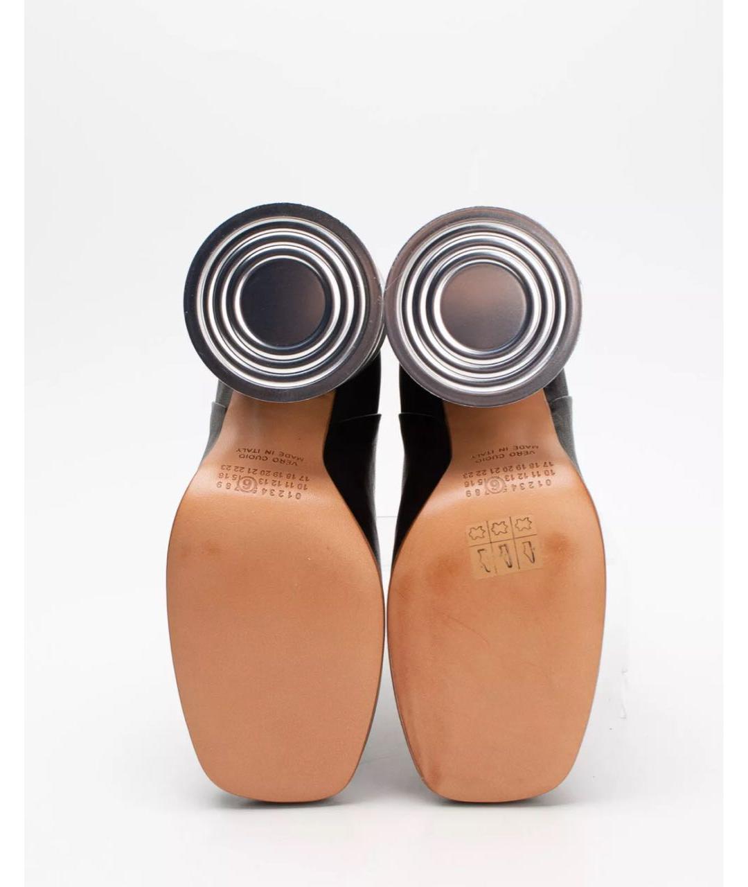 MM6 MAISON MARGIELA Черные кожаные ботильоны, фото 6