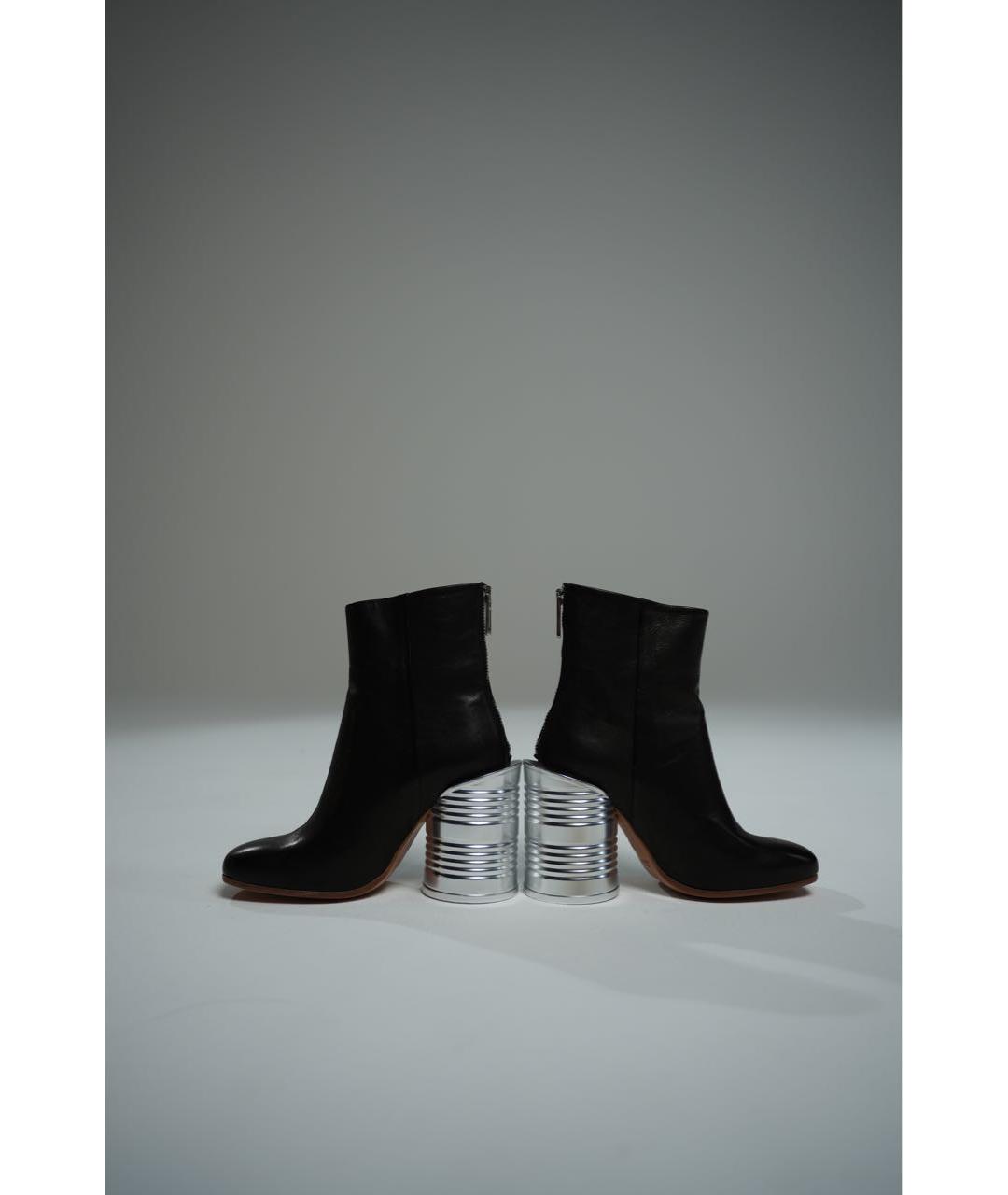 MM6 MAISON MARGIELA Черные кожаные ботильоны, фото 5