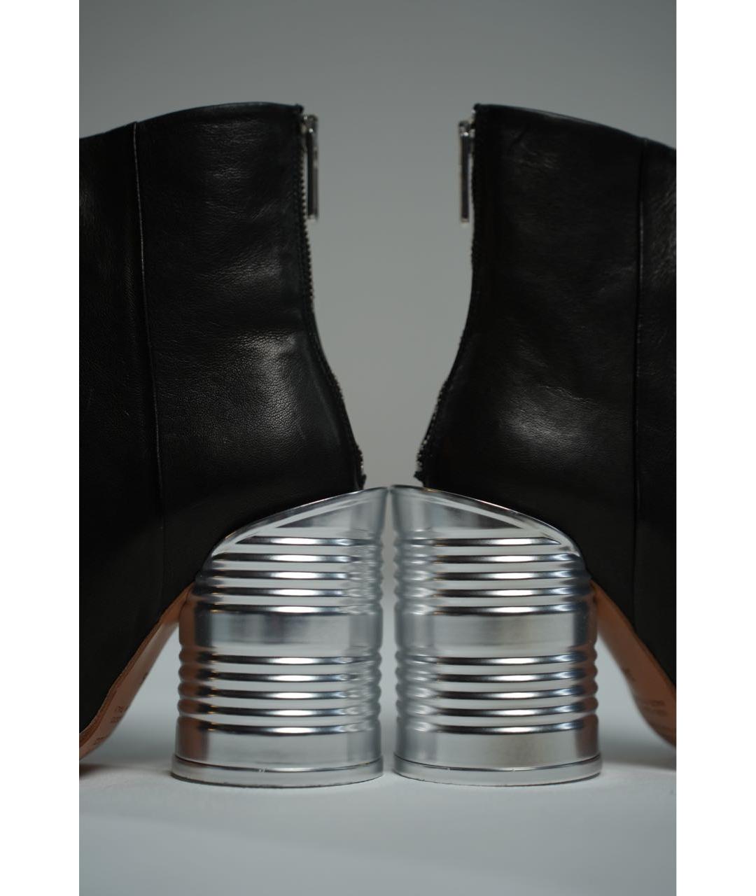 MM6 MAISON MARGIELA Черные кожаные ботильоны, фото 4