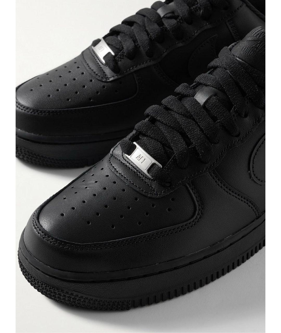 NIKE Черные кожаные кроссовки, фото 5