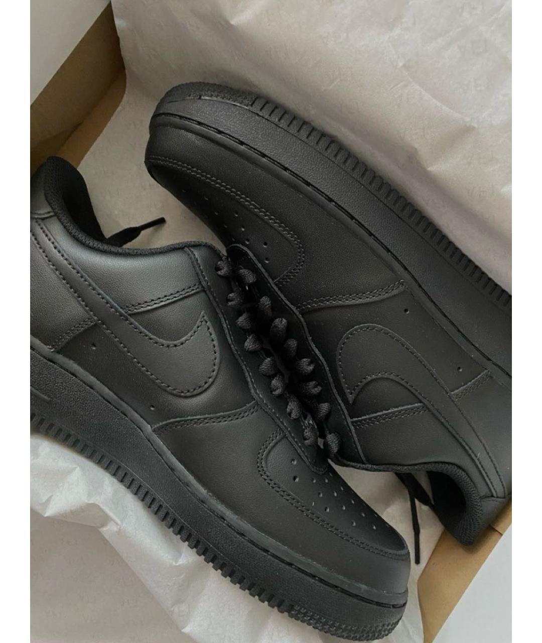 NIKE Черные кожаные кроссовки, фото 6