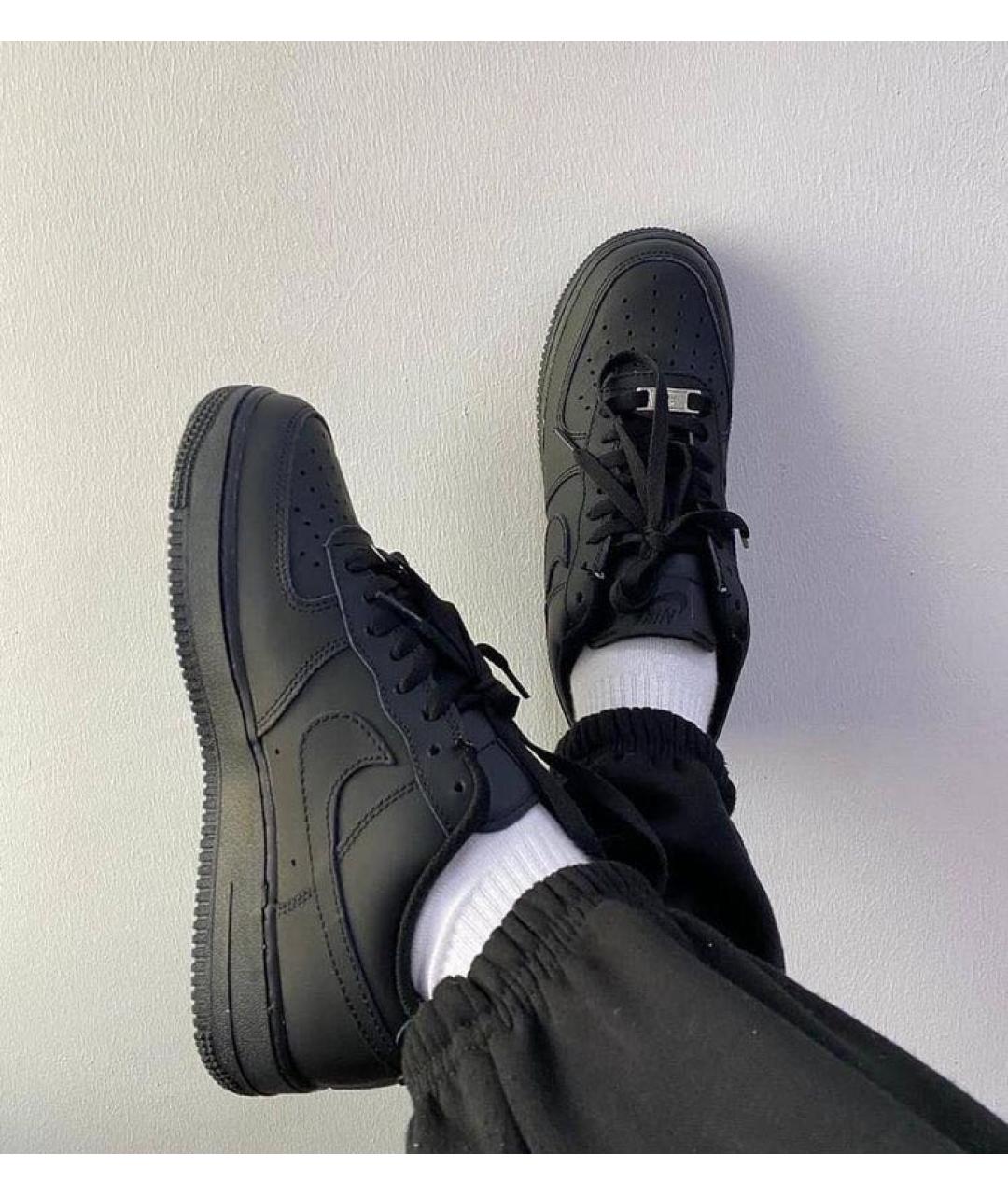 NIKE Черные кожаные кроссовки, фото 7