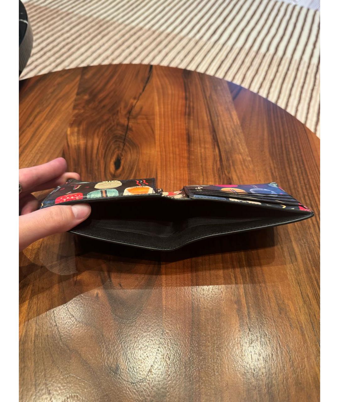 PAUL SMITH Черный кожаный кошелек, фото 4