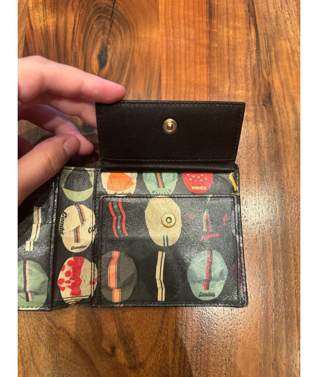 PAUL SMITH Черный кожаный кошелек, фото 3