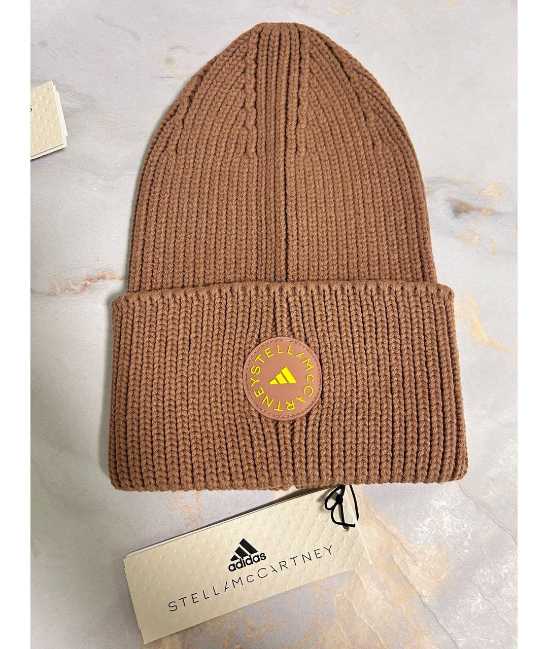ADIDAS BY STELLA MCCARTNEY Бежевая хлопковая шапка, фото 2