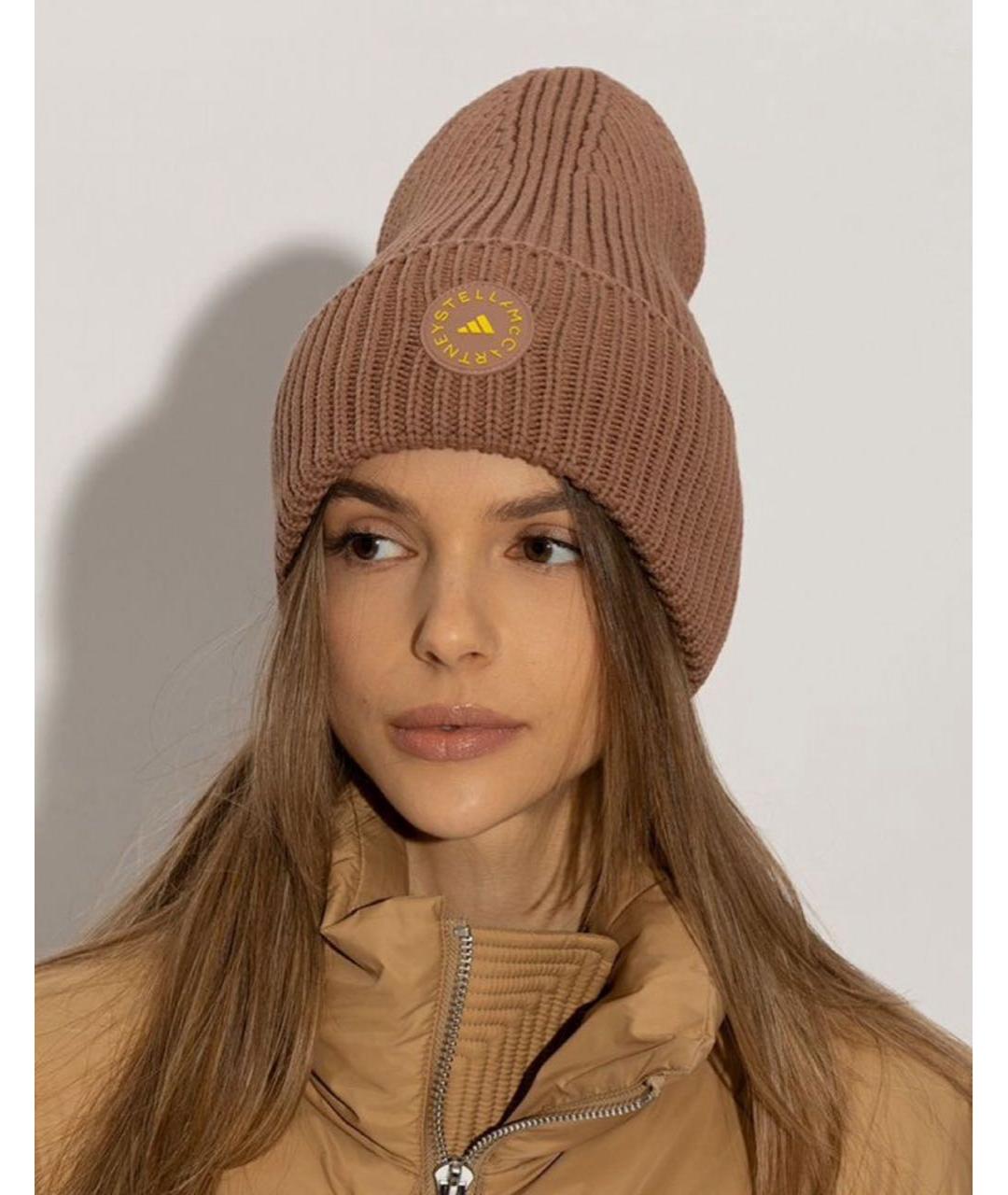 ADIDAS BY STELLA MCCARTNEY Бежевая хлопковая шапка, фото 3