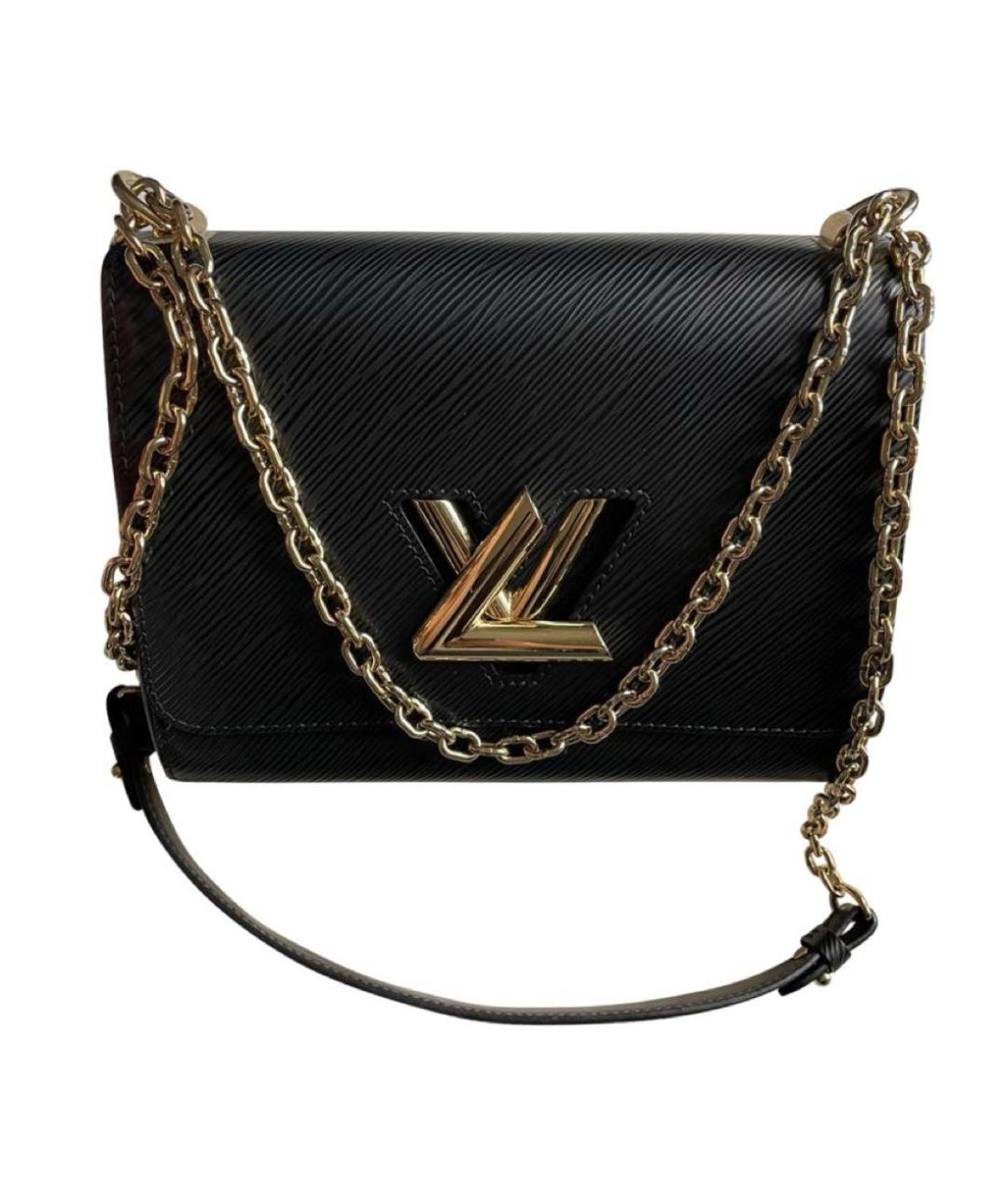 LOUIS VUITTON Черная кожаная сумка через плечо, фото 8